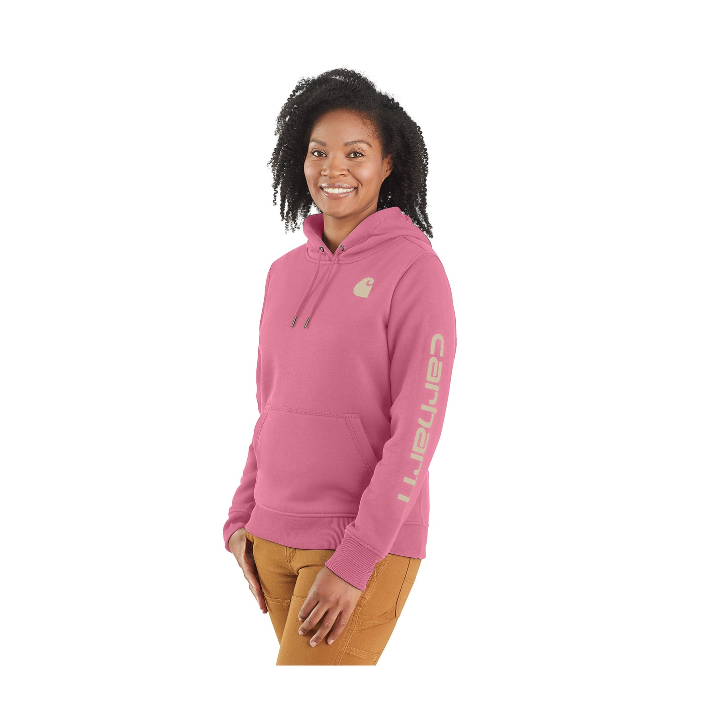 Carhartt Relaxed Fit Midweight Logo Sleeve Graphic Sweatshirt Roze