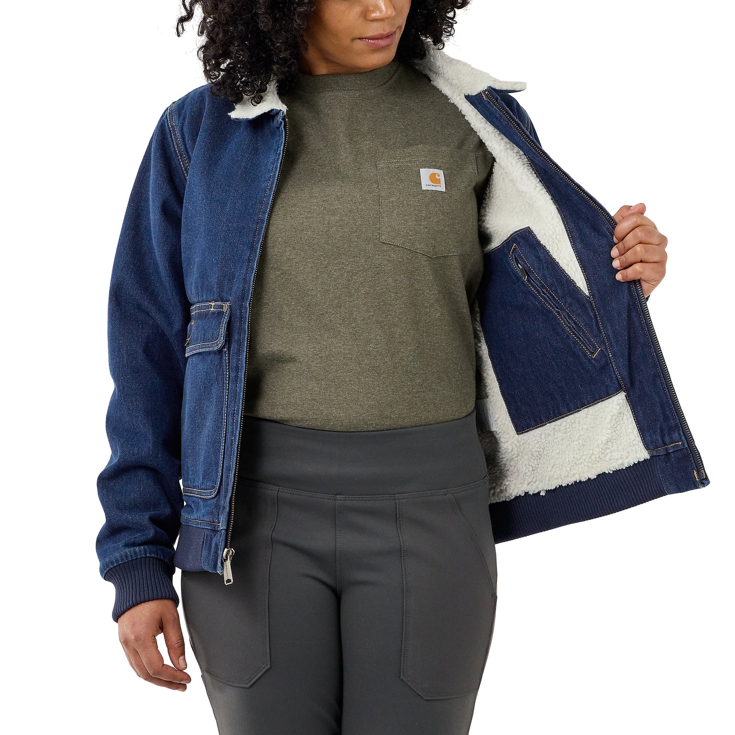 Rugged Flex™ Relaxed Fit Denim Sherpa-Lined Jacket