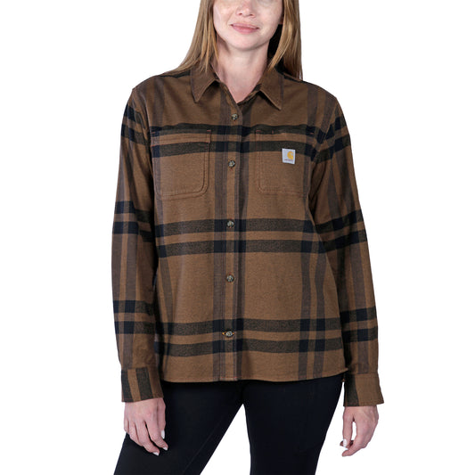 Carhartt Rugged Flex™ Loose Fit Midweight Flannel Long-Sleeve Plaid Shirt