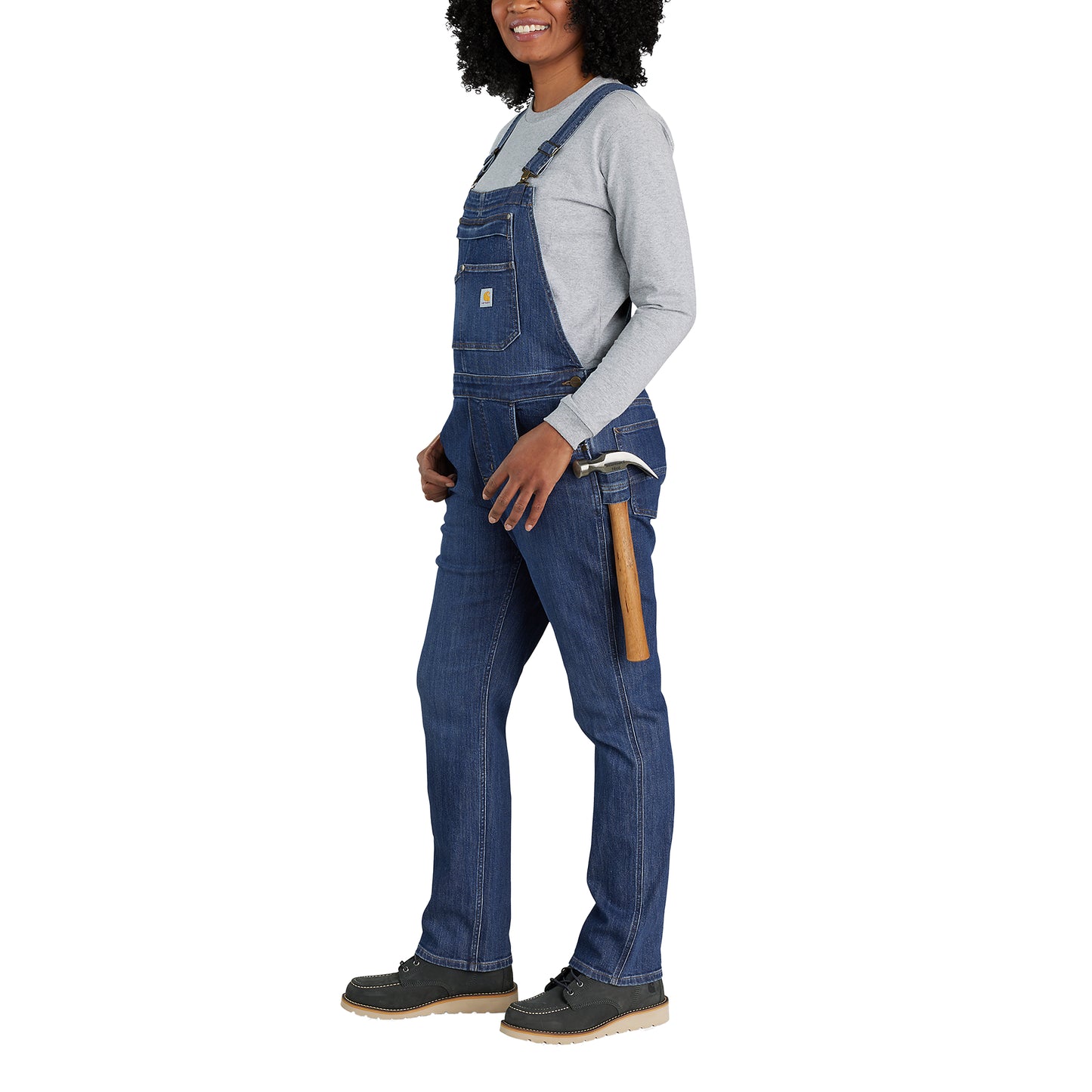 Carhartt dames Rugged Flex™ Relaxed Fit Denim Bib Overall