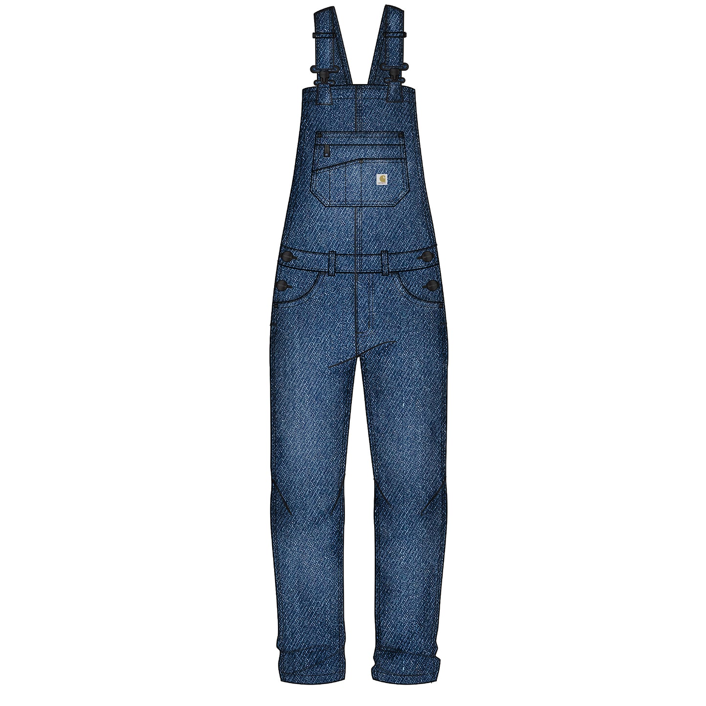 Carhartt dames Rugged Flex™ Relaxed Fit Denim Bib Overall