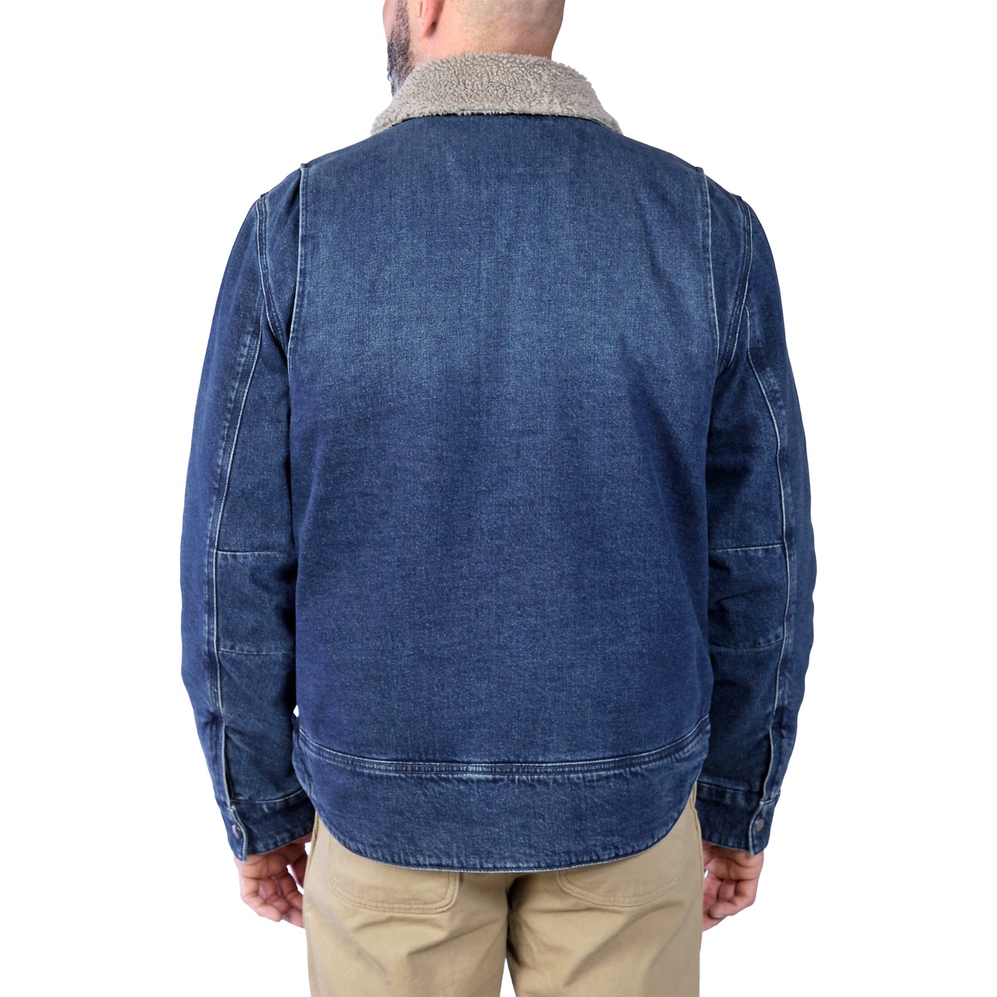 Relaxed Fit Denim Sherpa-Lined Jacket