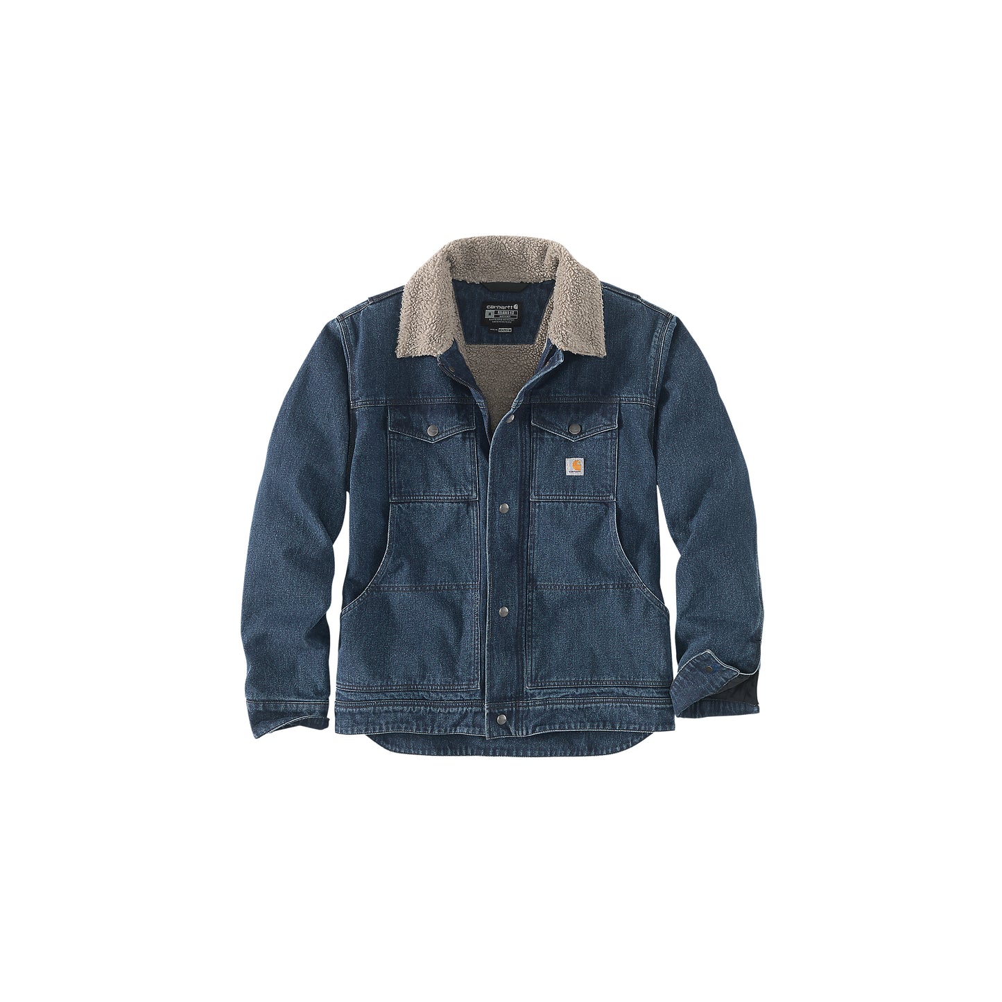 Relaxed Fit Denim Sherpa-Lined Jacket