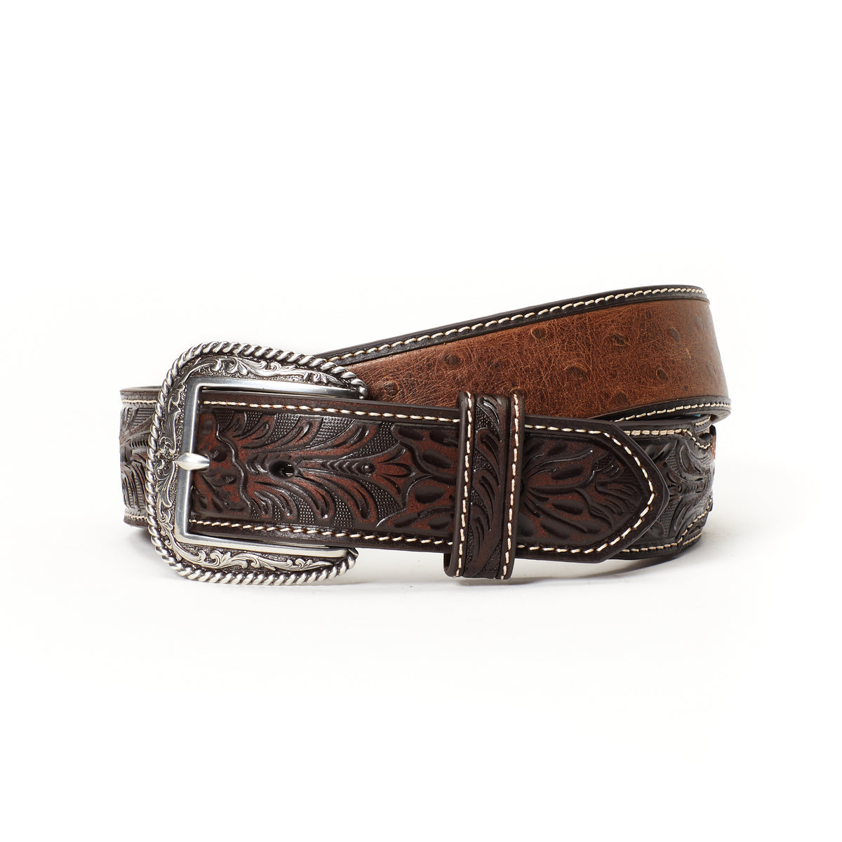 Ariat 1.5 Ostrich Tooled Belt
