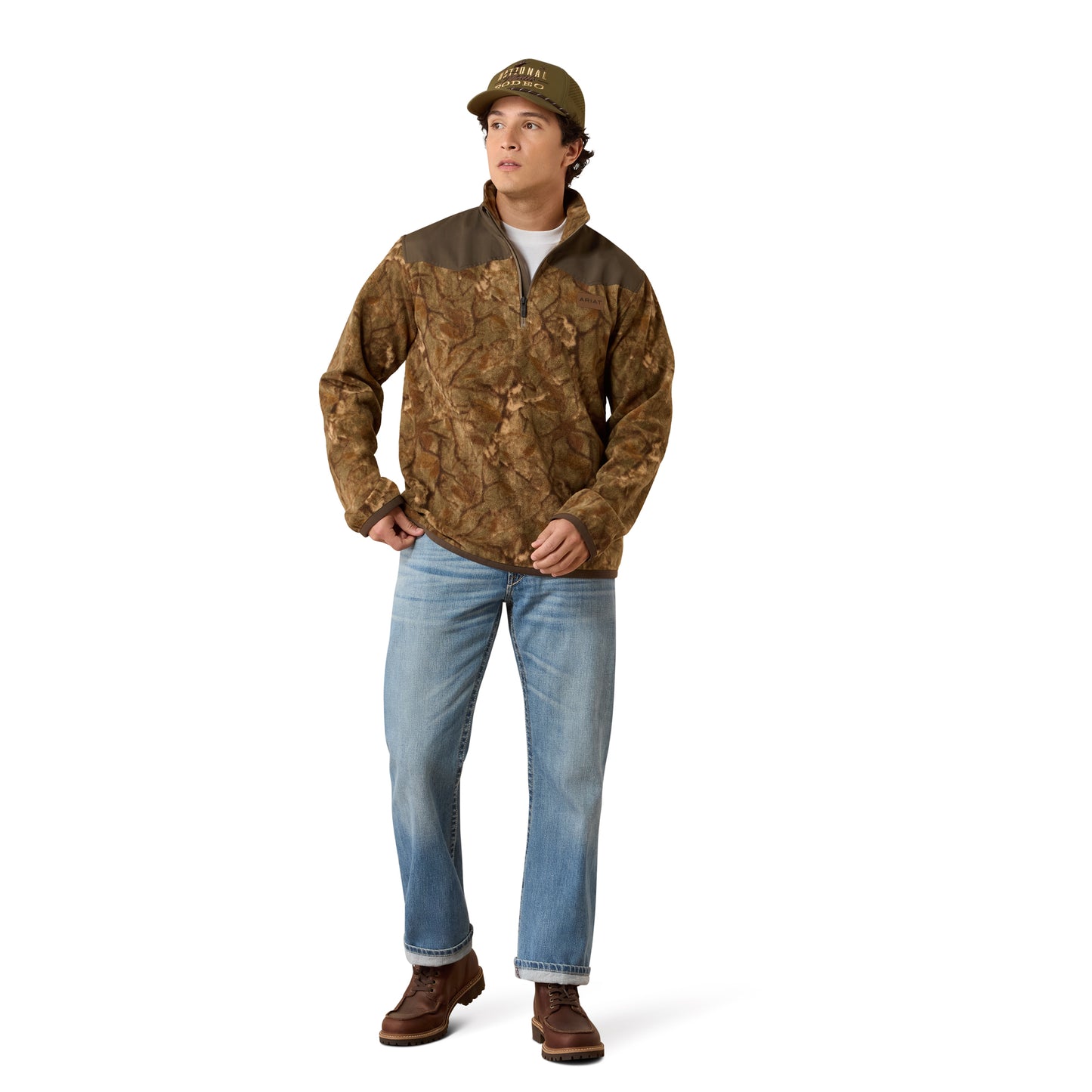 Ariat Basis Fleece Pullover Savannah Tan Camo
