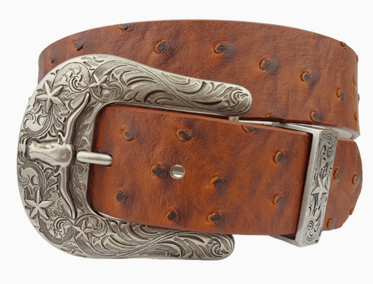Western Style Riem met Longhorn en Texas Star