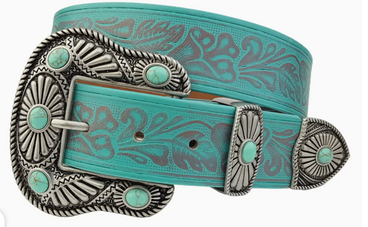 Turqoise Western riem