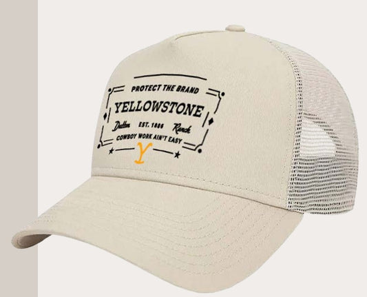 Yellowstone Truckercap stars and stripes creme