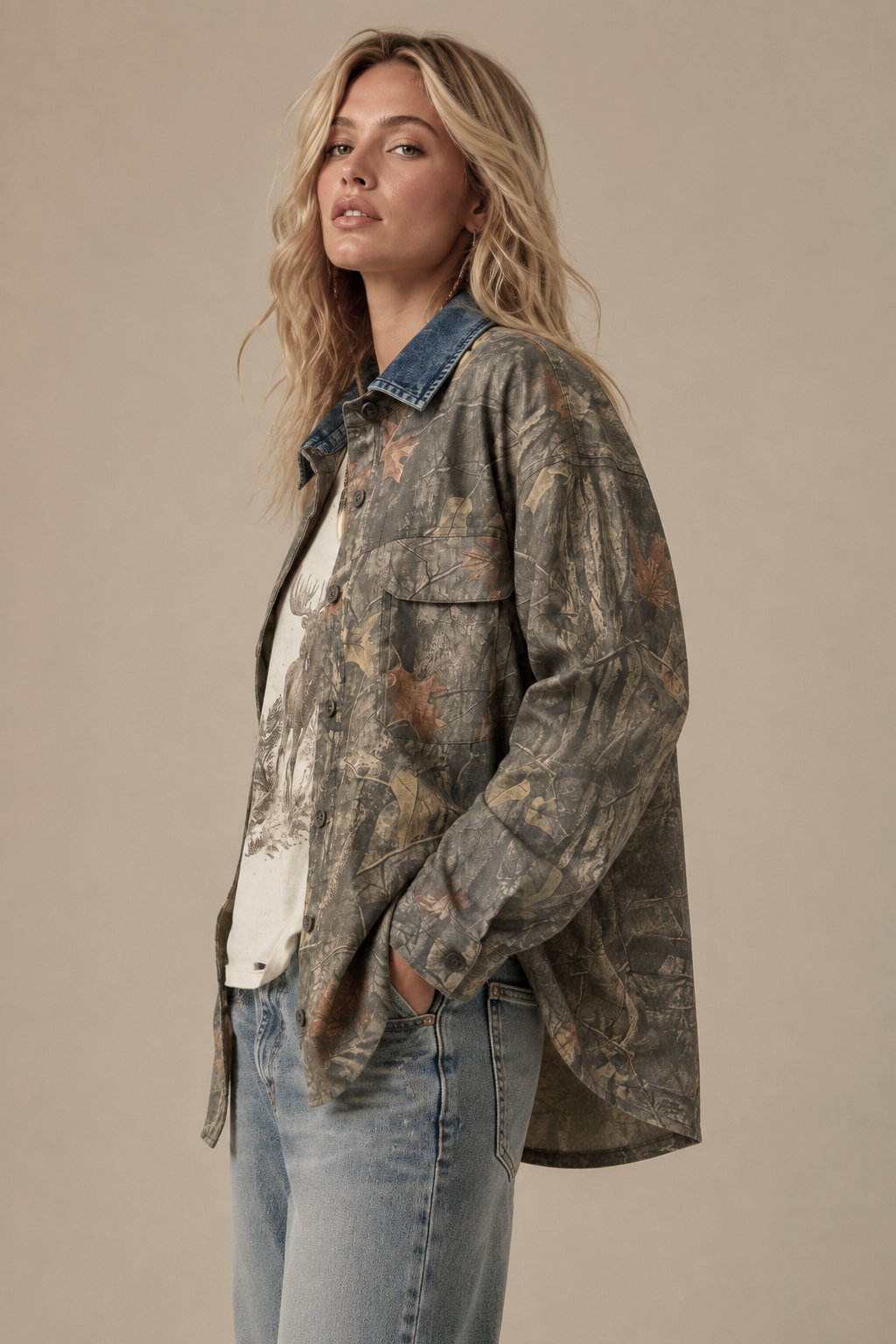 Woodland Camo Denim shirt