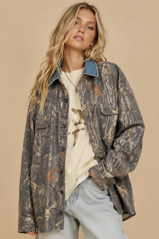 Woodland Camo Denim shirt