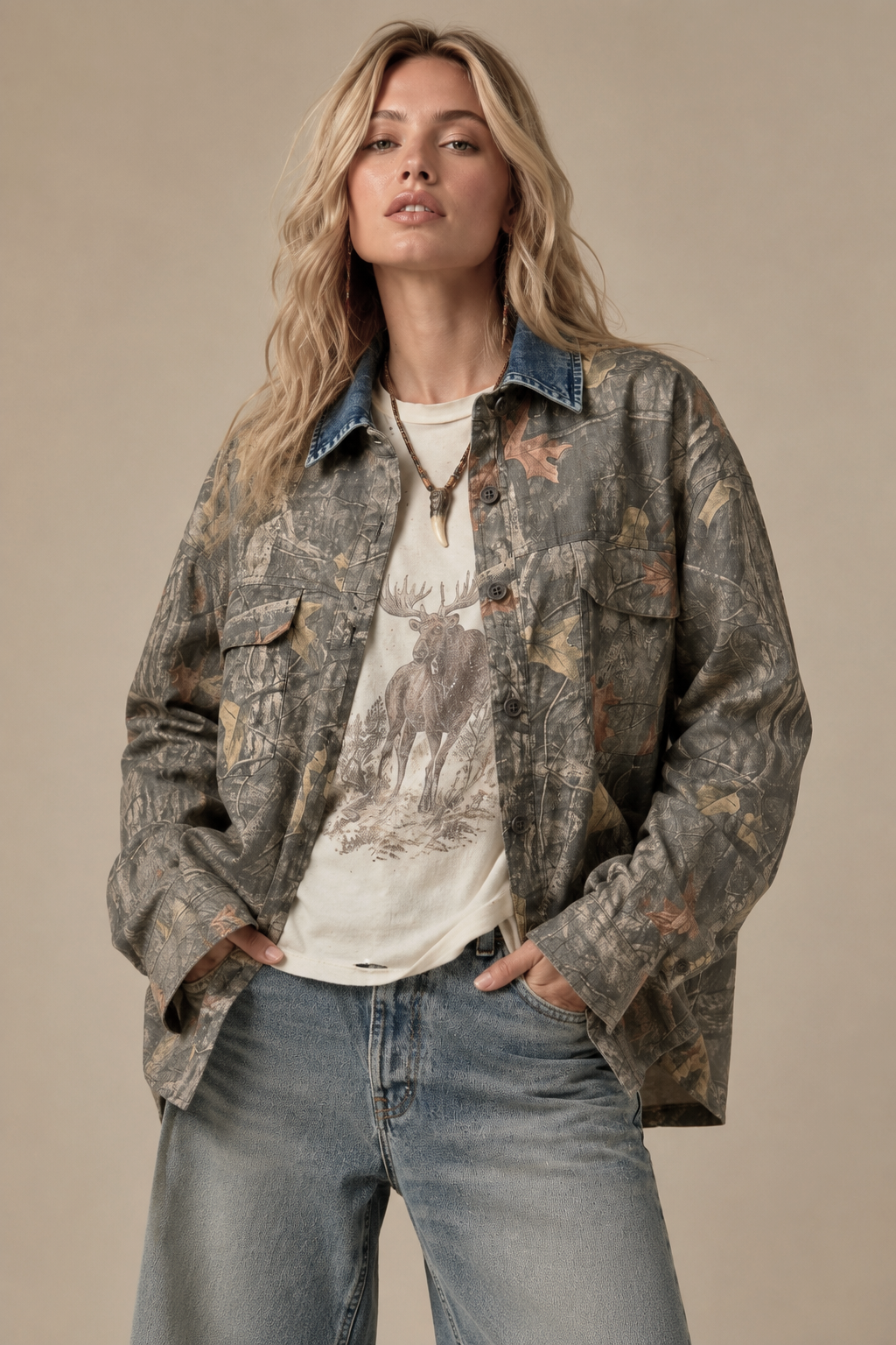 Woodland Camo Denim shirt