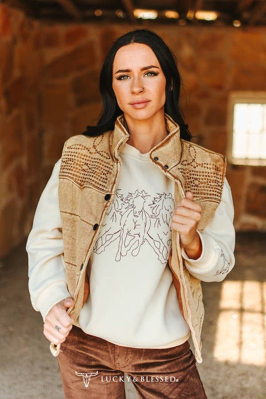 Desert Rodeo Camel Western Gilet