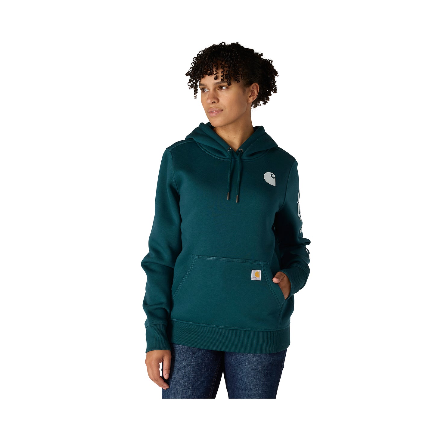 Carhartt Dameshoody met logo