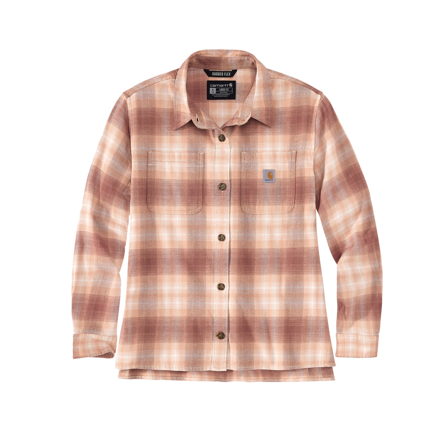 Flannel Long-Sleeve Plaid Shirt woman