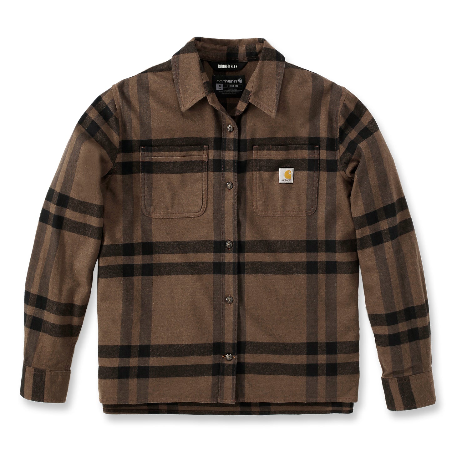 Carhartt Rugged Flex™ Loose Fit Midweight Flannel Long-Sleeve Plaid Shirt