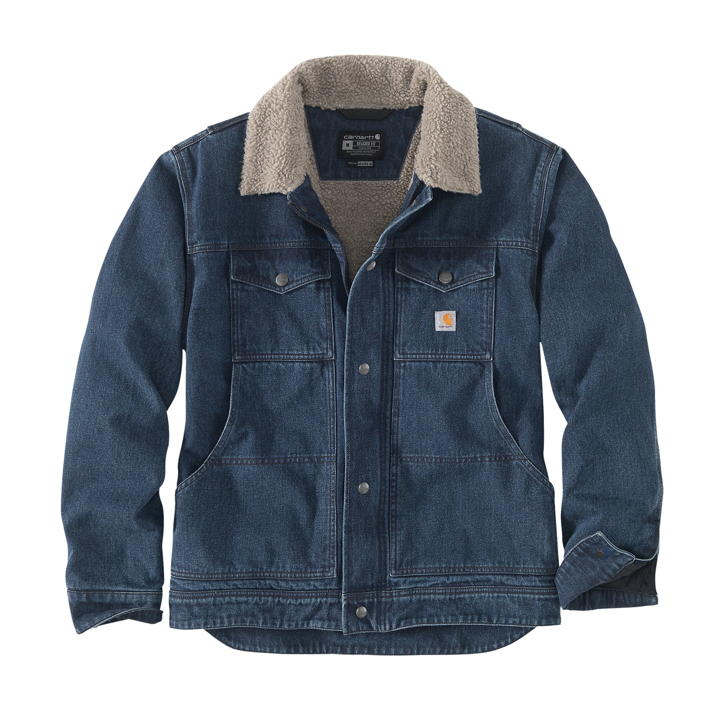 Relaxed Fit Denim Sherpa-Lined Jacket