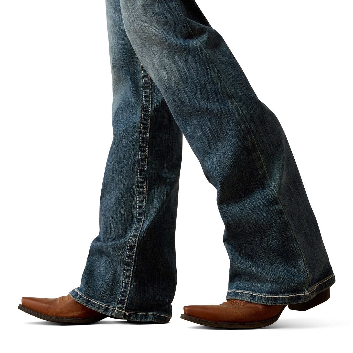 R.E.A.L. Mid Rise Stretch Whipstitch Boot Cut Jean