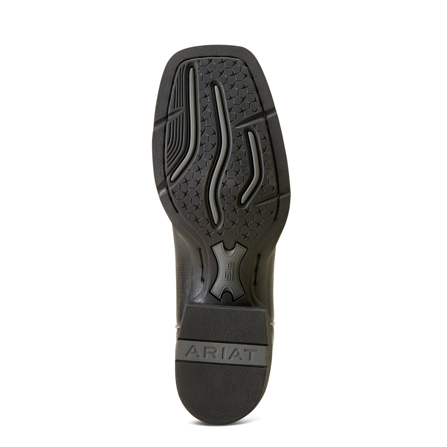 Ariat Round Up Remuda Wide Square Toe Western Boot Black Deertan