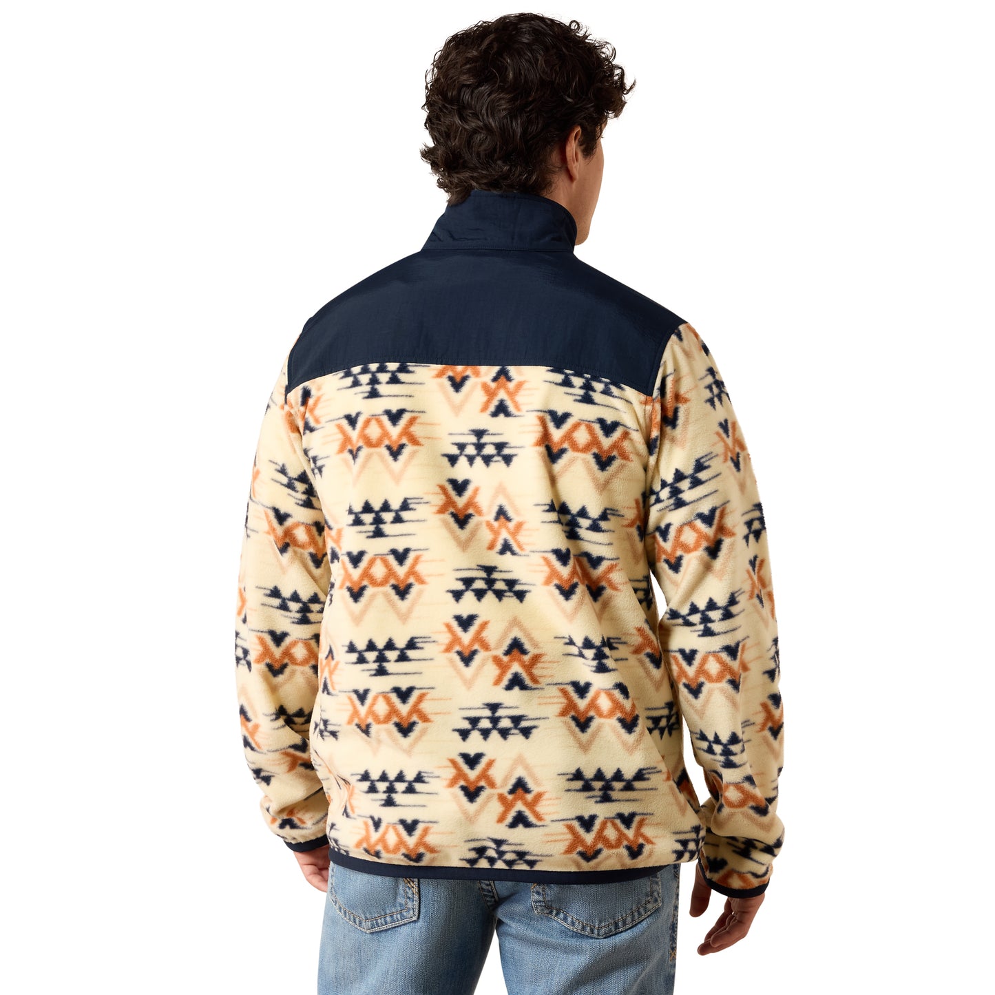 Ariat Basis Fleece Pullover Oxford Tan Arrows