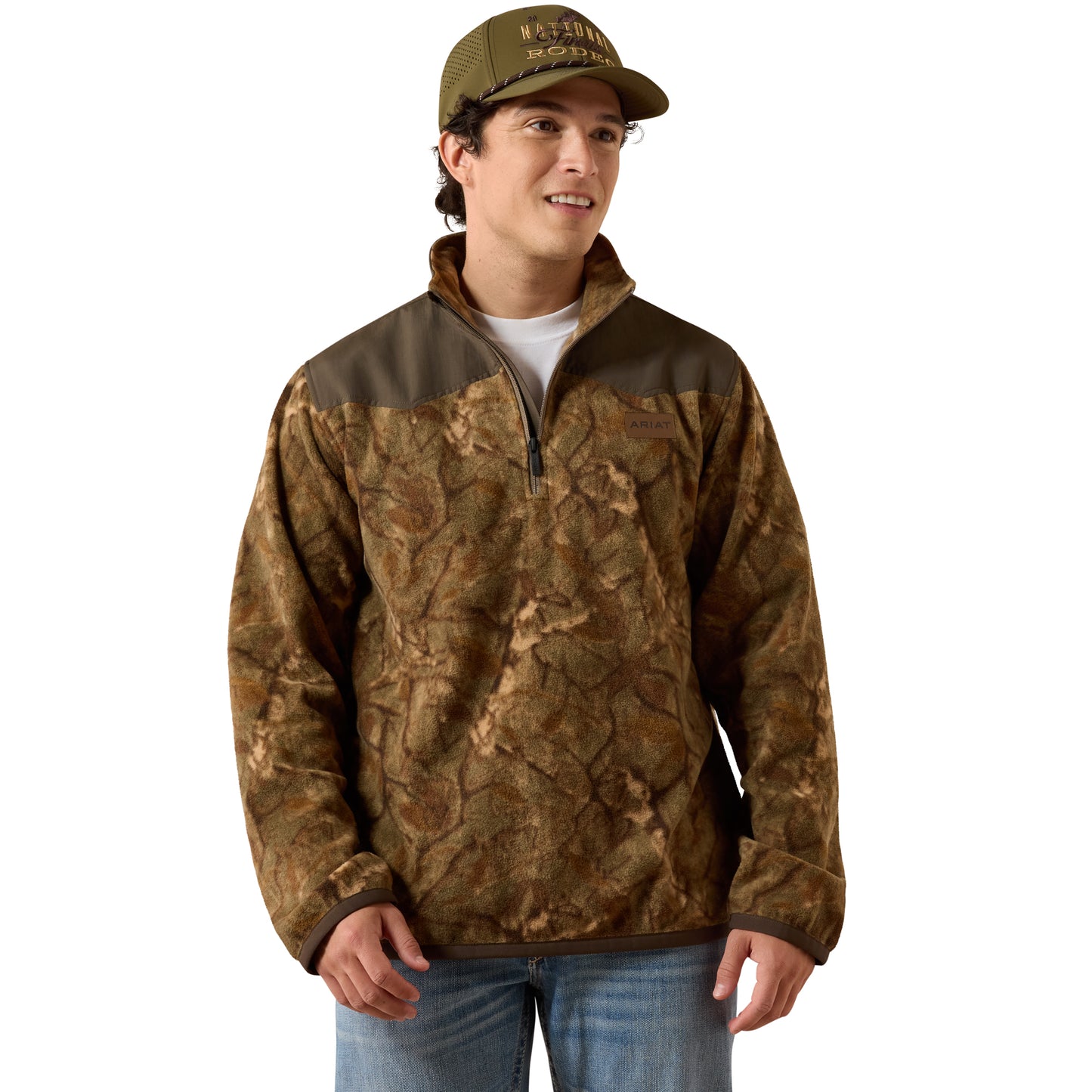 Ariat Basis Fleece Pullover Savannah Tan Camo