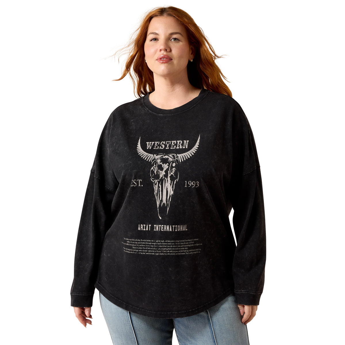 Ariat Canvas Oversized Long Sleeve T-Shirt