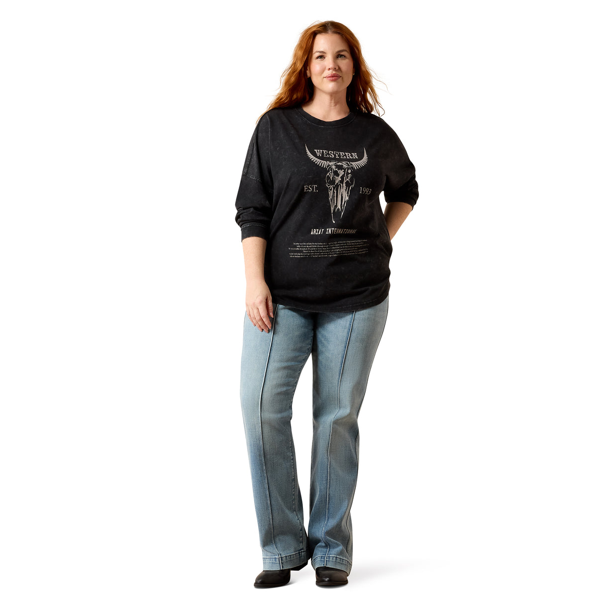 Ariat Canvas Oversized Long Sleeve T-Shirt