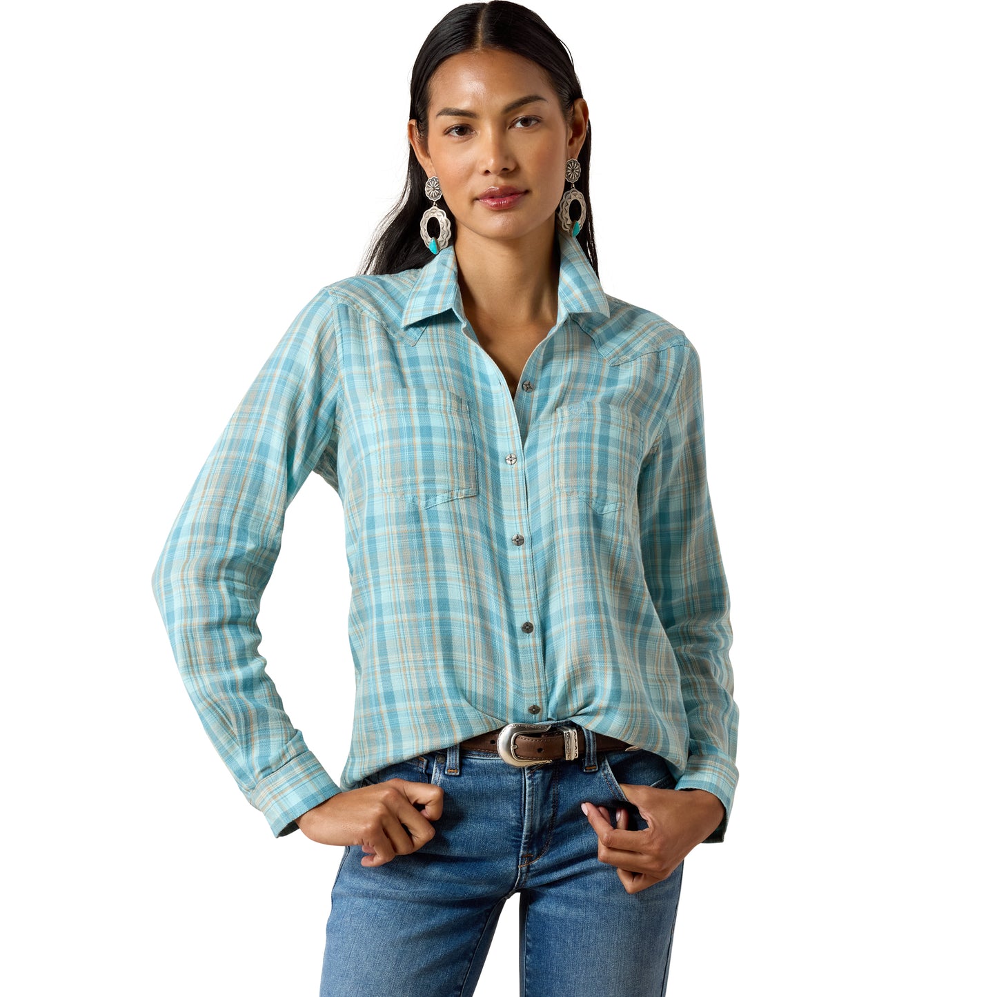 Ariat Billie Jean Shirt - Adriatic Plaid