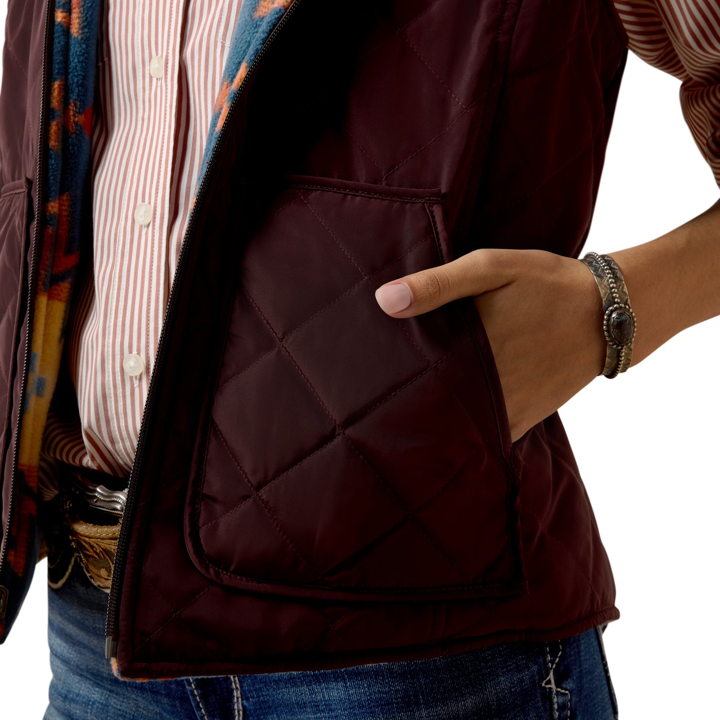 Ariat Dilon 2.0 Reversible Insulated Vest Dames – Omkeerbare Western Bodywarmer