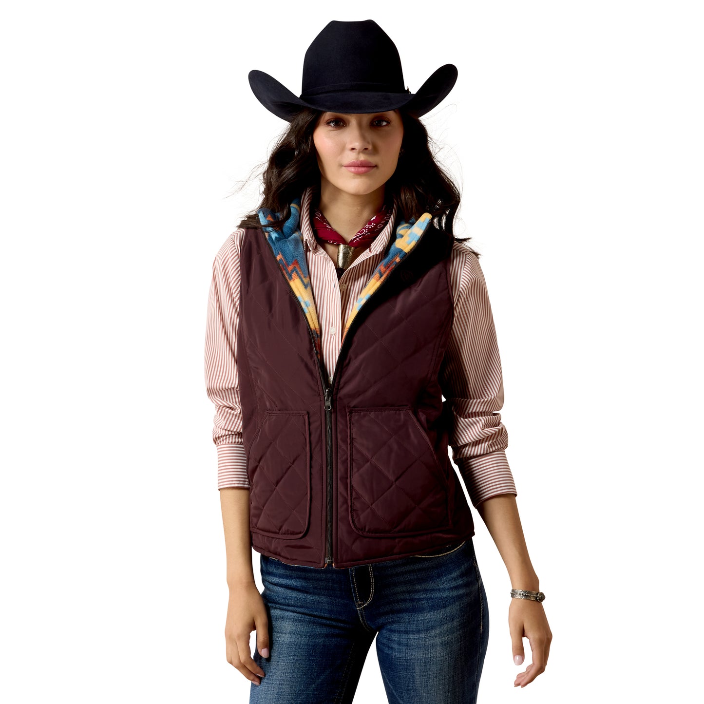 Ariat Dilon 2.0 Reversible Insulated Vest Dames – Omkeerbare Western Bodywarmer
