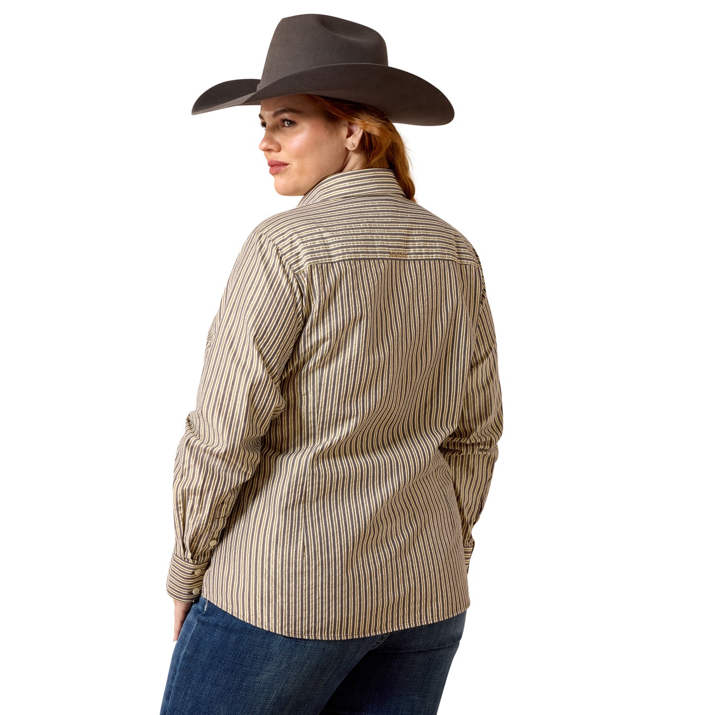 Ariat Kirby Stretch Shirt - Chocolate Plum Stripe
