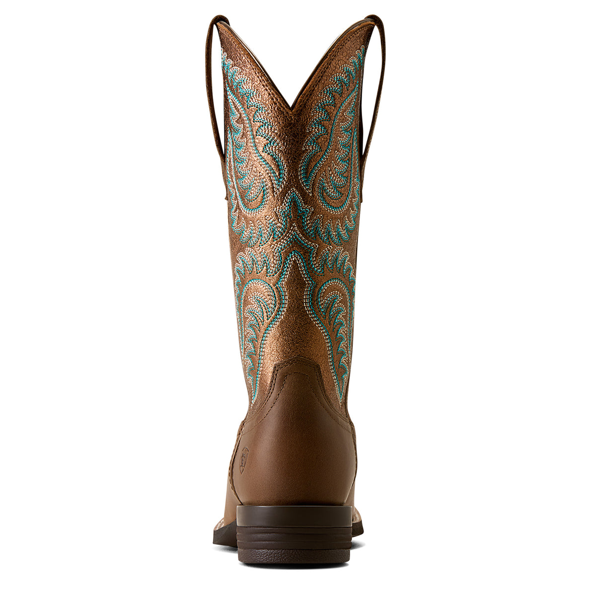 Ariat Cattle Caite Wide Square Toe Western Boot Mocha Dust Copper Ridge