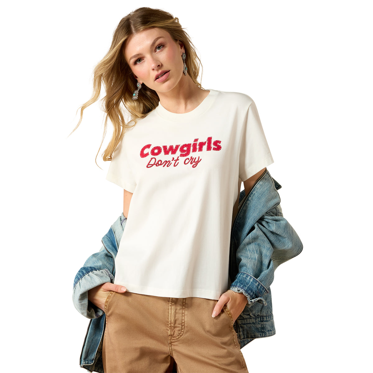 Ariat Cowgirls Don’t Cry T-Shirt – Western Graphic Tee