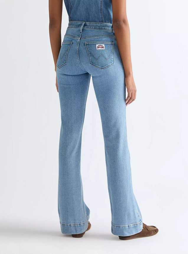 Wrangler Flare Jeans Velvet Sky