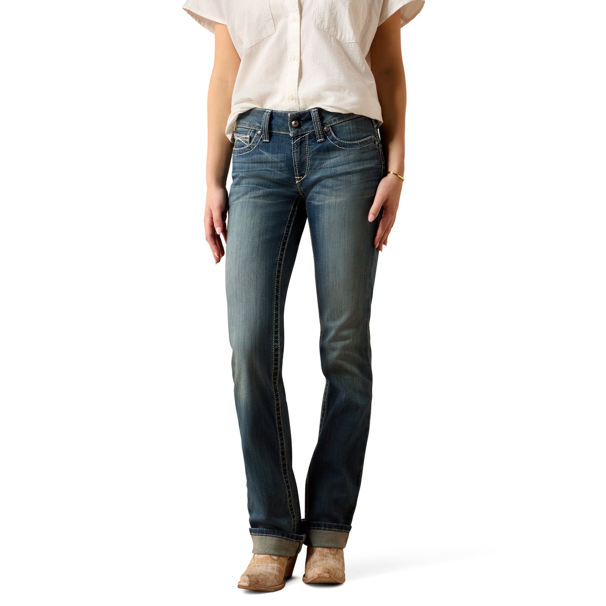 Ariat Mid Rise Icon Straight Leg Jean