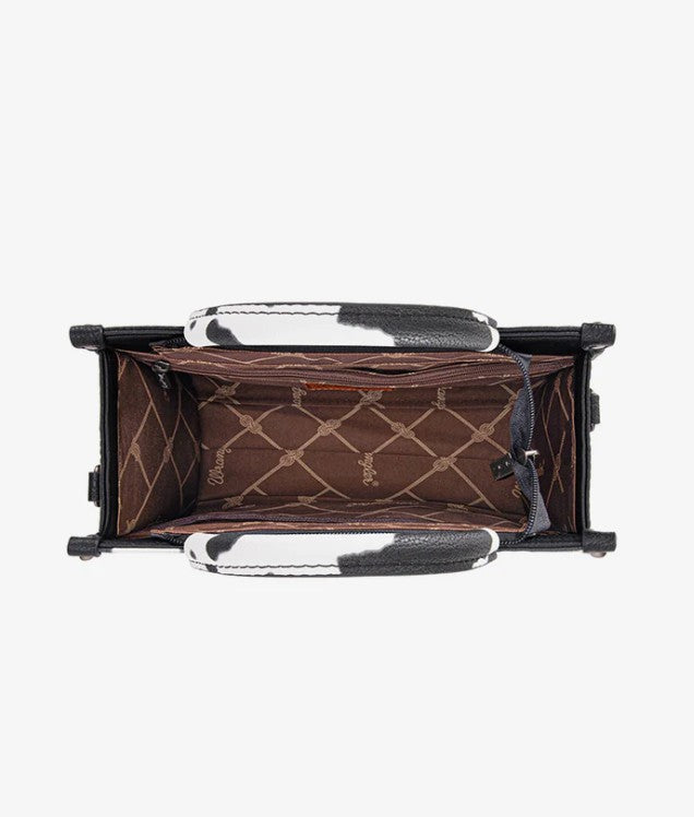 Montana West Wrangler handtas koeienvlekken leer
