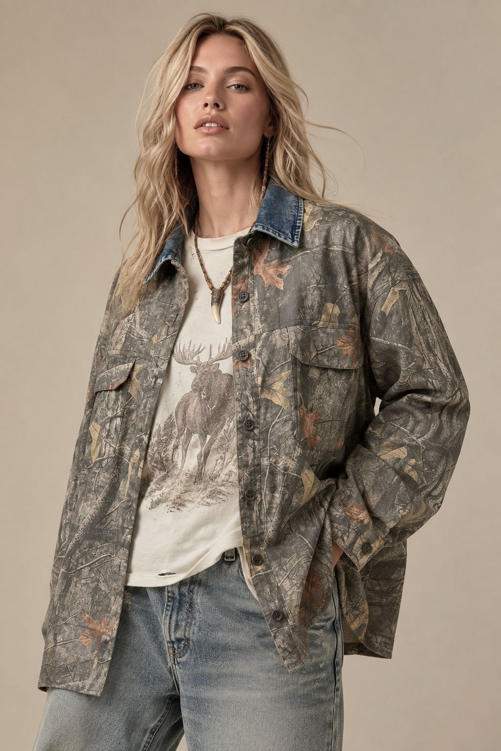 Woodland Camo Denim shirt